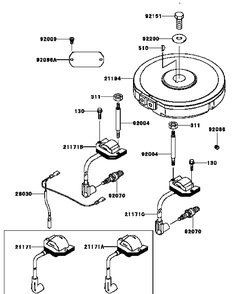 Part Location Diagram of KM-92004-7008 MTD Stud